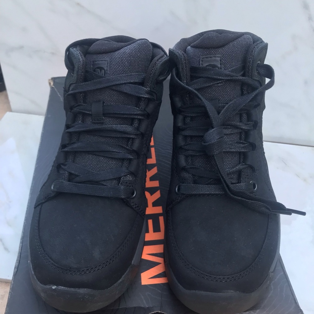 $140 Merrell Men's Anvik Pace Mid Waterproof Hiking Shoes Size 7 M - Picture 3 of 4